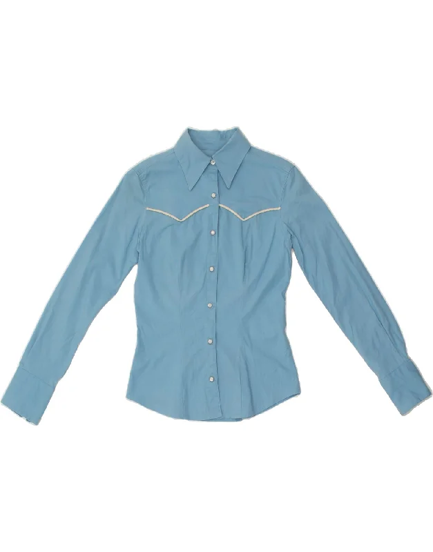 BENETTON Womens Shirt UK 6 XS Blue