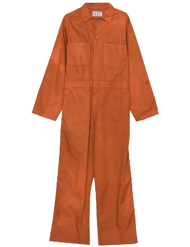 Burnt Orange Boiler Suit - L