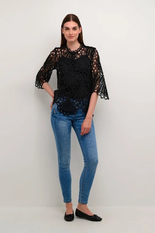 Cream Lhilla Lace Blouse