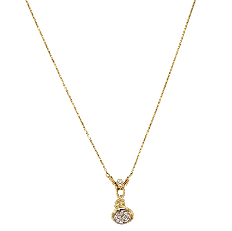 Premium Jewelry At Special Low Prices For A Limited Time Pavé 18K & 22K Gold & Whitegold Necklace w. 11 Diamonds