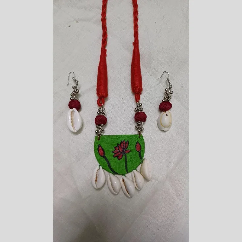 Limited-Stock Jewelry Clearance – Grab Your Favorites Now Shrijicreation Oxidised Plated Handmade Shell  Necklace Set