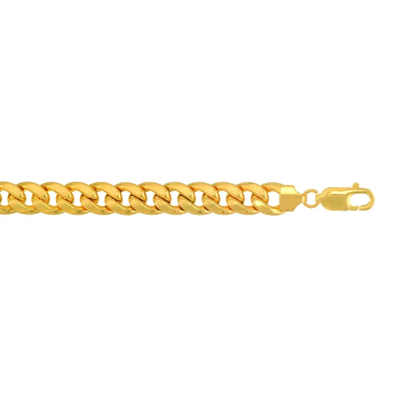 Elevate Your Jewelry Collection With Limited-Time Savings 10k 24 inches Yellow Gold 9.2mm Lite Miami Cuban Link Necklace Lobster Clasp
