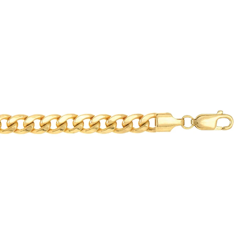 Shop Elegant Jewelry At Unbeatable Prices 10K YG 20 inches 5.5mm Lite Miami CURB Necklace with Lobster Lock.