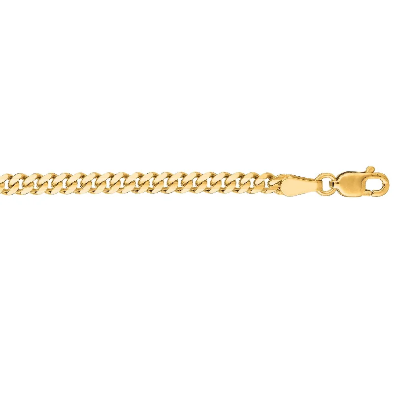 Versatile Layering Jewelry For Effortless Chic 14kt 18 inches Yellow Gold 3.0mm Diamond Cut Gourmette Chain with Lobster Clasp