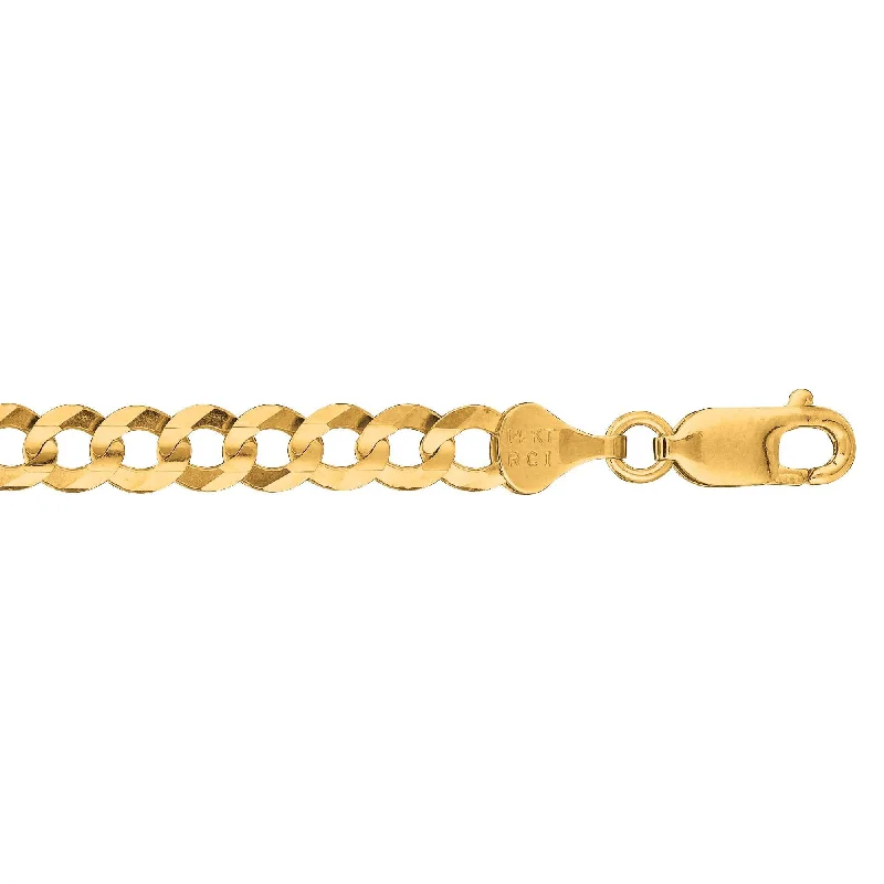 Modern Jewelry At Exclusive Discounts – Shop Today 14kt 20 inches Yellow Gold 5.7mm Diamond Cut Comfort Curb Chain with Lobster Clasp
