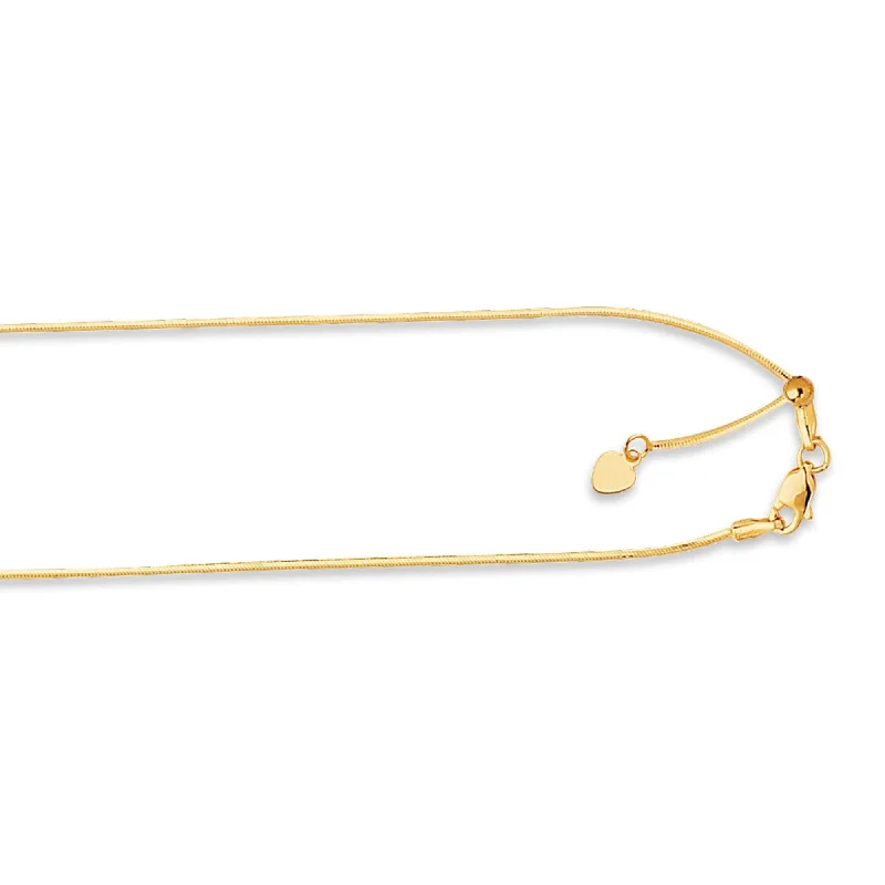 Buy More, Save More On Stunning Jewelry Pieces 14kt 22 inches Yellow Gold .85mm Diamond Cut Adjustable Octagon Chain with Lobster Clasp