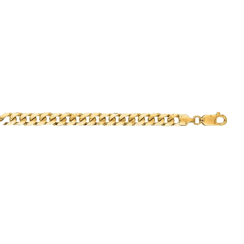 Dazzle In Elegance With Our Biggest Jewelry Sale 14kt 8.50 inches Yellow Gold 5.8mm Diamond Cut Miami Cuban Link Chain with Lobster Cla sp