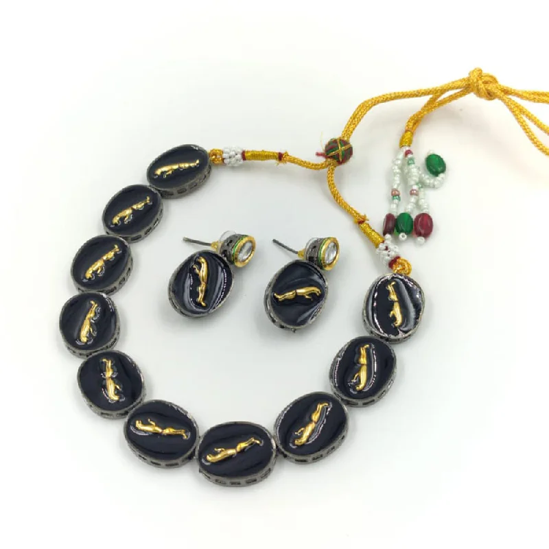 Holiday Jewelry Sale – Perfect Gifts At The Best Prices Manisha Jewellery Oxidised Plated Meenakari Necklace Set