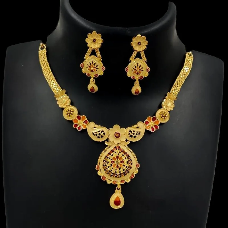 Affordable Glamour – Premium Jewelry For Less Pari Art Jewellery Forming Gold Necklace Set