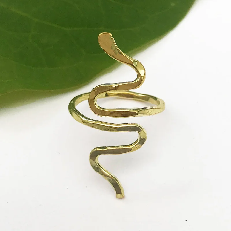 Special Offers On Handcrafted And Designer Jewelry Serpent Adjustable Ring - Gold, India